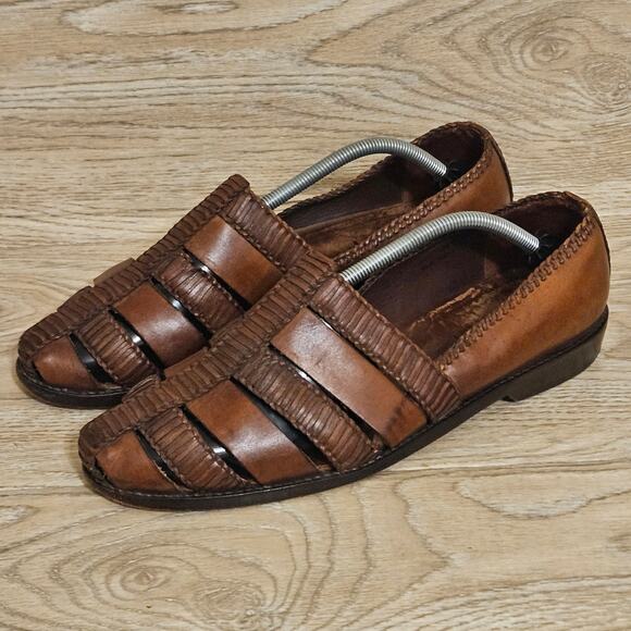 Cole Haan Brown Leather Loafers Sandals Slip-On Shoes Mens Size 11M Casual - Picture 1 of 9